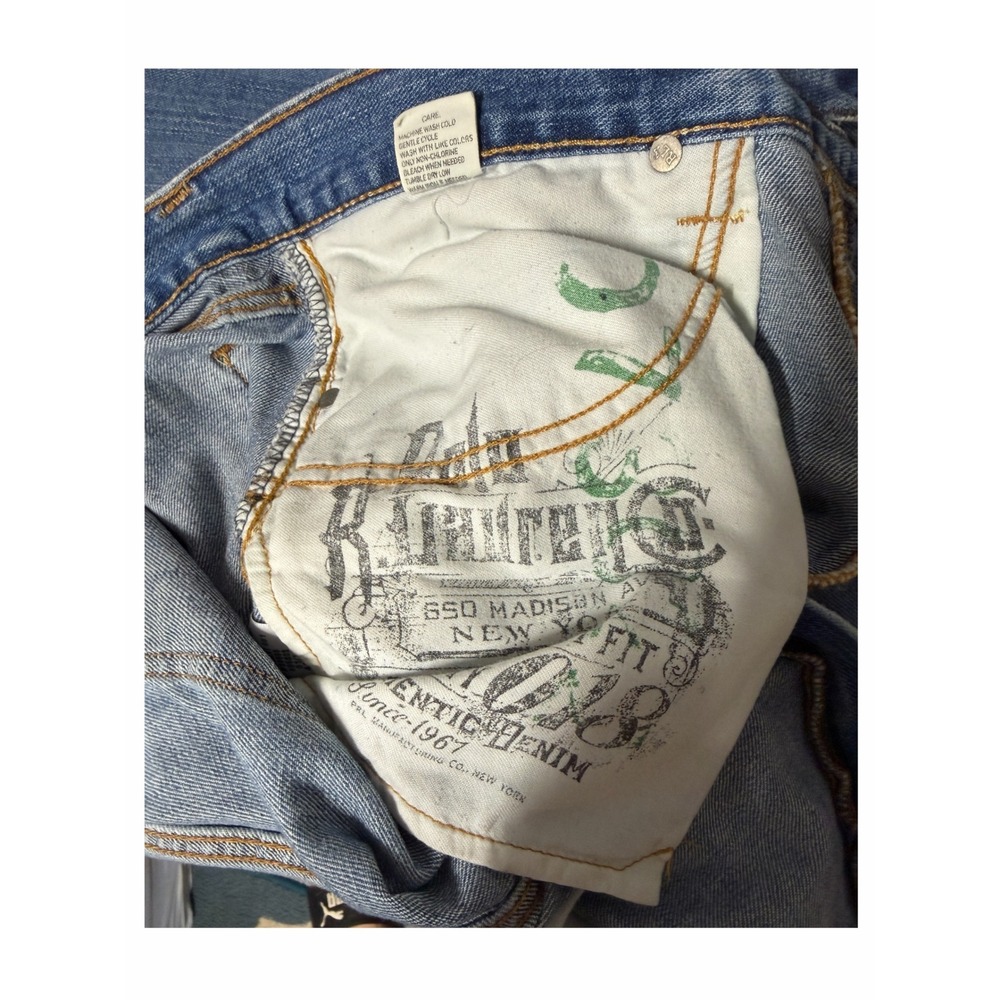 Polo Ralph Lauren 650 Madison Ave Authentic Denim Jeans Blue 36x32 Straight Leg - Picture 4 of 5